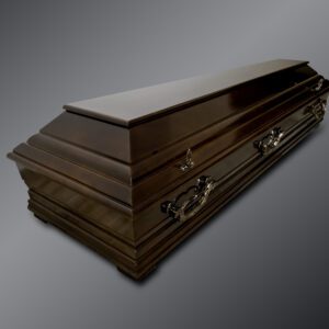 Tumšs alkšņa koka zārks