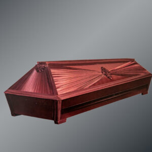 Drapēts koka zārks