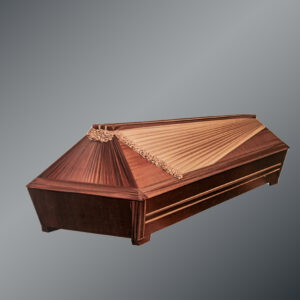 Drapēts koka zārks