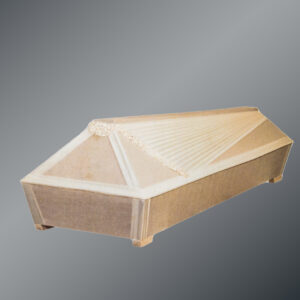 Drapēts koka zārks