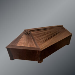 Drapēts koka zārks