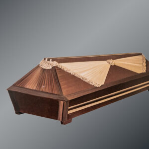 Drapēts koka zārks