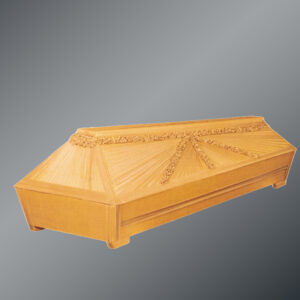 Drapēts koka zārks