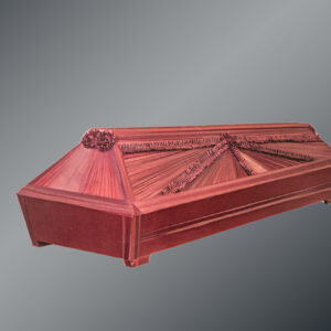 Drapēts koka zārks