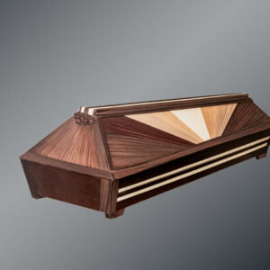 Drapēts koka zārks